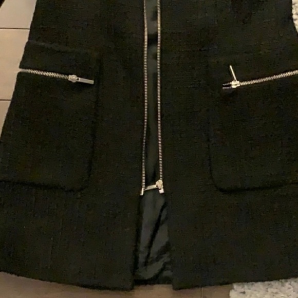 Zara tweed blazer with faux leather sleeves - Picture 4 of 4